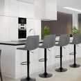 thumbnail image 6 of Okeysen Bar Stools Set of 4 Counter Height Adjustable Swivel Armless Dining Chairs with Mid Backs Metal Base for Pub Kitchen, Grey, 6 of 7