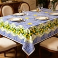 thumbnail image 2 of Lemon Tablecloth 70.8x42.5 Inch Rectangle, Yellow and Blue Tile Flower Pattern Table Cloth Themed Decor for Party Dining Room Birthday Wedding, 2 of 6