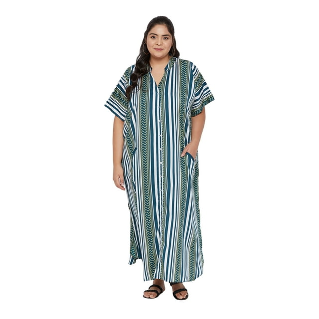 Oussum Robes Caftans Grande Taille pour Femmes Longue Robe Maxi Caftans pour Dames