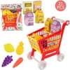 Follure Toddler Toys Shopping Cart Fruit And Vegetables Pretend To Play Children Kids Educational Toy Little Tikes