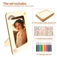 thumbnail image 5 of Picture Frame Painting Craft Kit DIY Wooden Photo Frame Paintable Picture Frame Kit Includes Stickers Colored Pencil Unfinished Wood Photo Frames for Kids School Classroom Art Painting DIY Projects, 5 of 10