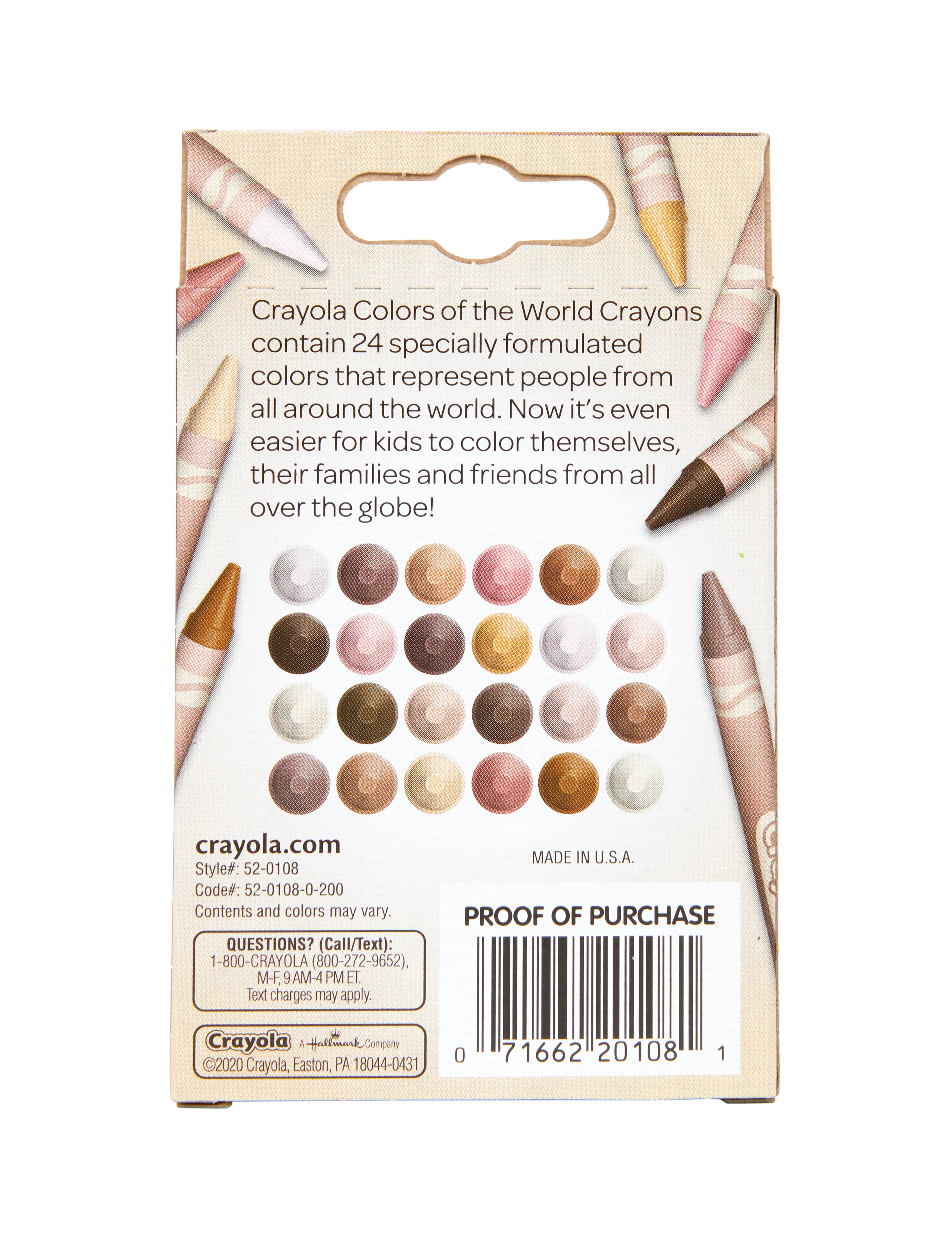 Crayola 'Colors Of The World' 24 Skin Tone Crayons Details, Price