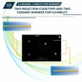 thumbnail image 4 of Equator 30" Electric Hybrid CERAMIC-INDUCTION 4 Burner Cooktop 9 Power 220V, 4 of 9