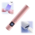 thumbnail image 2 of Portable Mini Nail Lamp Dryer, Fast Curing LED Light for Gel Polish & Manicure Tools, Quick Drying Manicure Salon Quality Nail Care, White/Pink, 2 of 8