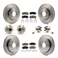 thumbnail image 1 of Transit Auto Front Rear Hub Bearings Assembly Disc Brake Rotors and Ceramic Pads Kit (10Pc) for Car 2003 Cadillac Seville with Vented Rotor - Left Right Side (Driver Passenger) KBB-119057, 1 of 11