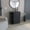 879#Black,Engineered Wood, variant on Dining Kitchen Carts Wick Bar Cart with Integrated Wine Storage, Spacious Cabinet and Smooth Rollers,Kitchen Islands With Storage