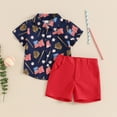 thumbnail image 2 of HCNTES Edgy Toddler Girl Summer Outfit Snake Skin Print Short Sleeve Top + Elastic Leather Shorts 2-3 Years Blue, 2 of 7