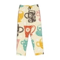 thumbnail image 4 of Naloa Vintage Cup Print Women’s Ultra-Soft Comfy Pajama Lounge Pants with Pockets & Drawstring, 4 of 8