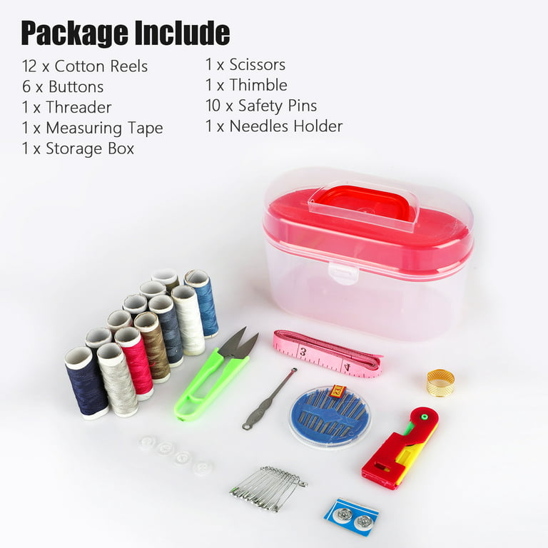 68pcs Sewing Kit for Adults Kids, EEEkit Basic Emergency Sewing Supplies  Repair Kit with Case