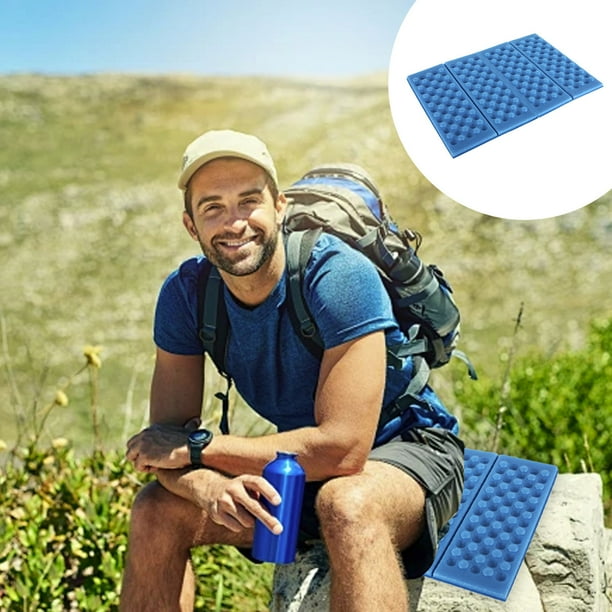 pstuiky Cojín plegable de espuma impermeable para silla, almohadilla para asiento, tapete portátil plegable para acampar, senderismo, deportes, actividades al aire libre, tapetes de picnic