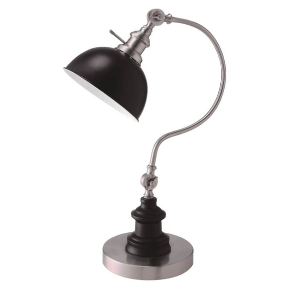 Furniture of America Veritas Vintage Polished Silver Table Lamp