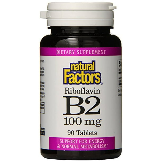 Natural Factors Vitamin B2 Riboflavin 100mg 90 Tablet