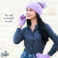 thumbnail image 4 of Britt's Knits Powder Oversized Knit Pom Hat - Purple (Women's), 4 of 6