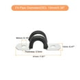 thumbnail image 2 of Uxcell 16Pack 3/8" Cable Clamp U Shape Stainless Steel Rubber Cushioned Pipe Strap, 2 of 5
