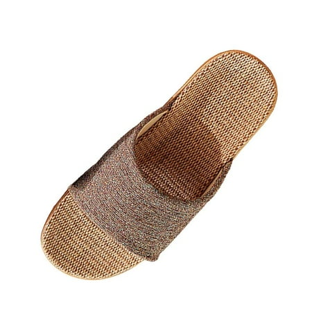 

Flax Tatami Slippers No Slip Indoor Slippers|Open Toe Women s Slippers Flax House Shoes|Fashion Summer Skidproof Indoor Slippers