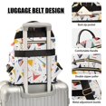 thumbnail image 3 of FORMRS Mini Backpack Purse for Women Travel Daypack Casual Shoulder Bag, White Triangles, 3 of 7