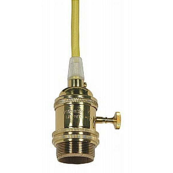 Satco Brass On-Off Polished Brass Lemon Wire Lampholder