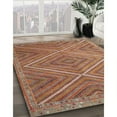 thumbnail image 2 of Ahgly Company Indoor Round Contemporary Orange Brown Southwestern Area Rugs, 4' Round, 2 of 6