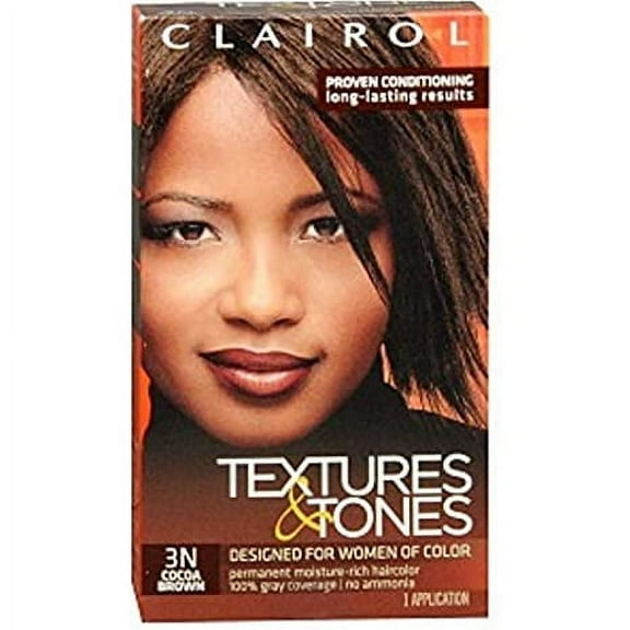 Clairol Textures & Tones 3N Cocoa Brown Permanent Moisture-Rich Haircolor, 1 application