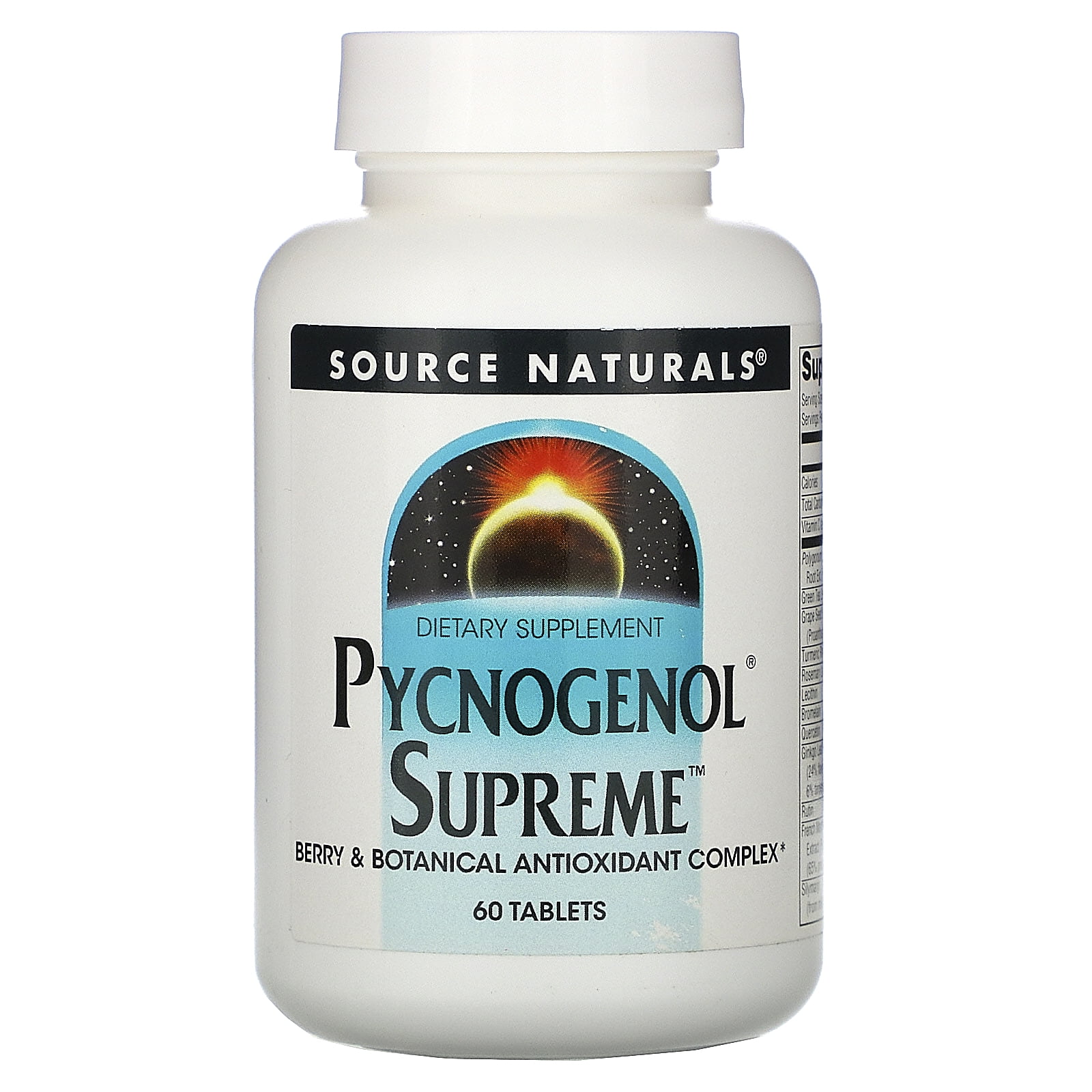 Pycnogenol Supreme, 60 Tablets, Source Naturals