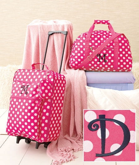 Girls' Monogram Luggage Set 