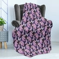 thumbnail image 4 of Unicorn Soft Flannel Fleece Blanket, Mythical Animal with Colorful Mane Butterflies Stars Crescent Moons Fantasy World, Cozy Plush for Indoor and Outdoor Use, 60" x 80", Multicolor, by Ambesonne, 4 of 5