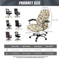 thumbnail image 5 of SCRAWLGOD Universal Office Chair Slipcover with Arm Rest Protector Cozy Non-SlipSwivel Chair Covers Breathable Boss Chair Slipcovers, 3 Pcs Set, Cactus Cowboy Horse Mountain, S, 5 of 7