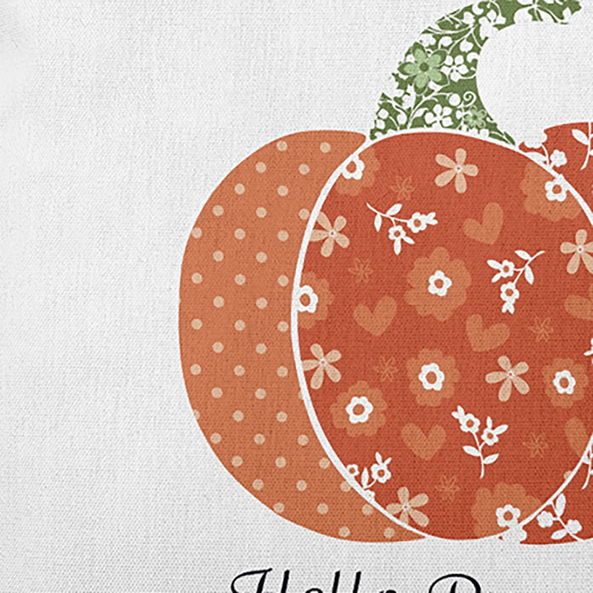 20" x 20" Simply Daisy Hello Pumpkin Polyester Accent Pillow, Harvest Orange Qty 1