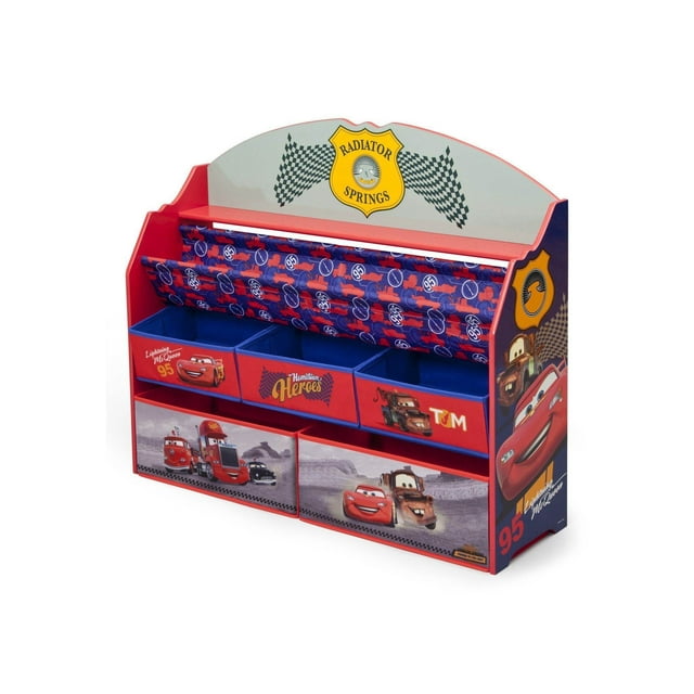 Delta Children Disney & Pixar Cars 3 Deluxe Kids Book and Toy 3 Shelf Organizer