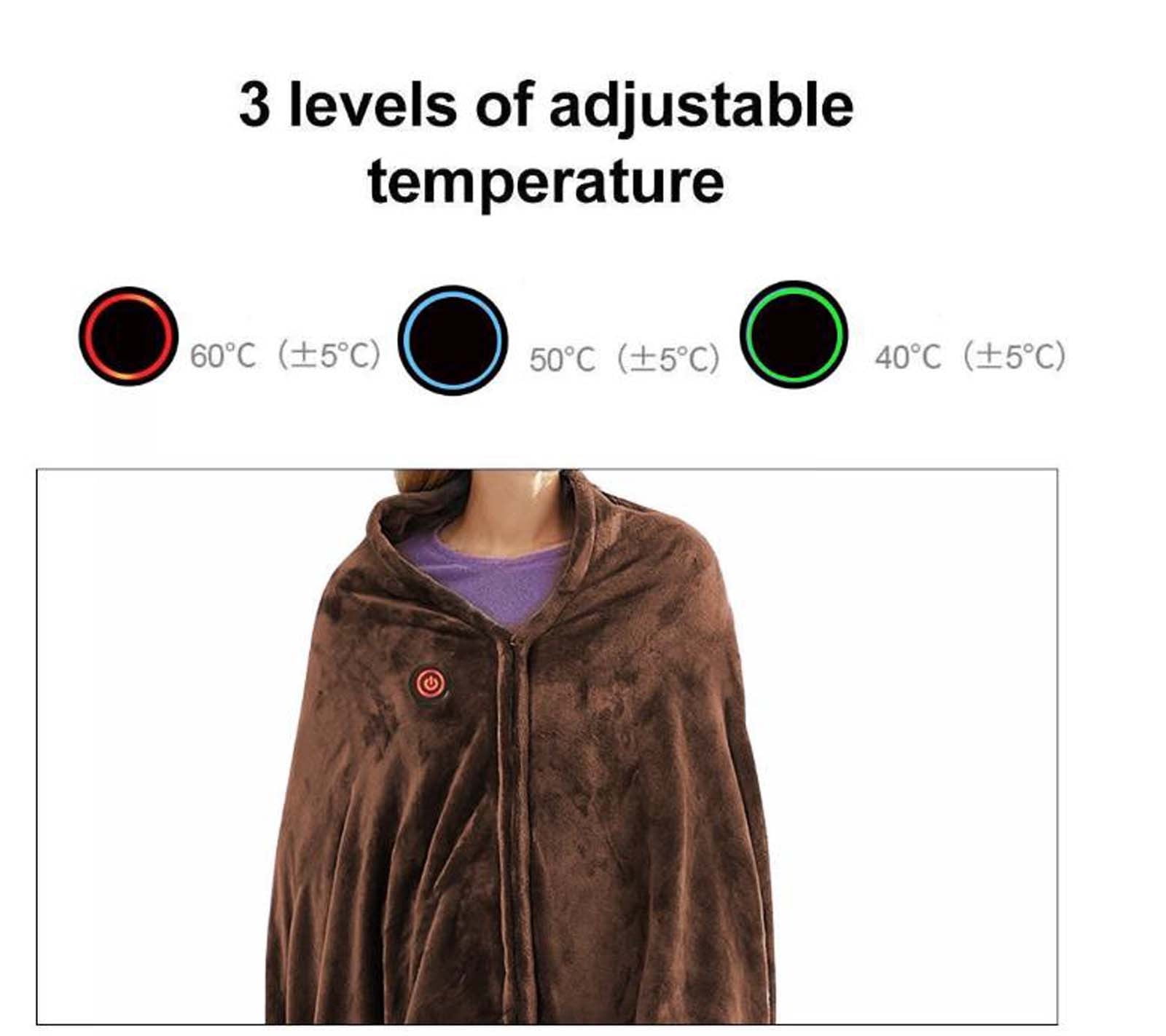 CVLNCYCLING Clearance Heated Blankets Queen Clearance,Winter Soft Flannel Electric Blanket ,Portable 5V USB Heated Car Office Use Winter Warm Blanket Cover Heater