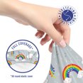 thumbnail image 5 of Cartoon Office Chair Slipcover, Colorful Cartoon of Clouds Rainbow and Music Notes Interpretation, Protective Stretch Decorative Fabric Cover, Standard Size, Pale Grey and Multicolor, by Ambesonne, 5 of 5