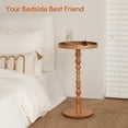 thumbnail image 3 of Hearthlight Home Round Side Table, Small Drink Table End Table with Solid Wood Leg for Living Room Bedroom Office,Natural,12inch, 3 of 8