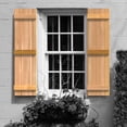 thumbnail image 5 of Design Craft Millworks 400369 15 in. x 72 in. 5 Board DUO Natural Cedar Board-N-Batten Shutters Pair, 5 of 6