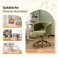 thumbnail image 5 of Ktaxon Flannel Accent Chair Multi-Use Makeup Desk Chair with 360 Swivel Adjustable Height for Bedroom Office Dorm Green, 5 of 8