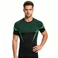 thumbnail image 6 of KLHDSF Men's Athletic Short Sleeve Compression Shirts Stretch Performance T-Shirt Running Workout Tops Quick Dry Base Layer Green XXL, 6 of 7