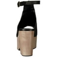 thumbnail image 2 of Kelsi Dagger Nova Black Platform Heeled Mule Open Toe Ankle Strap Dress Sandals (Black, 8.5), 2 of 6