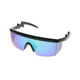 thumbnail image 5 of Semi Rimless Goggle Style Retro Rainbow Mirrored Lens ZigZag Sunglasses, 5 of 18
