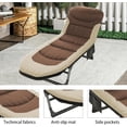 thumbnail image 6 of Folding Camping Cot, Travel Cot with Adjustable Backrest und Side Pocket, 450LBS Max Load, Portable Cots for Adults, Adult Cots for Sleeping for Outdoor, Office Nap, Beach, Travel (Brown), 6 of 7