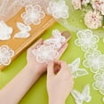 thumbnail image 3 of 20 piezas de apliques de flores de encaje de mariposa blanca, parches de apliques de mariposa de encaje de doble capa, tela de encaje de mariposa de organza para coser encaje, 3 of 6