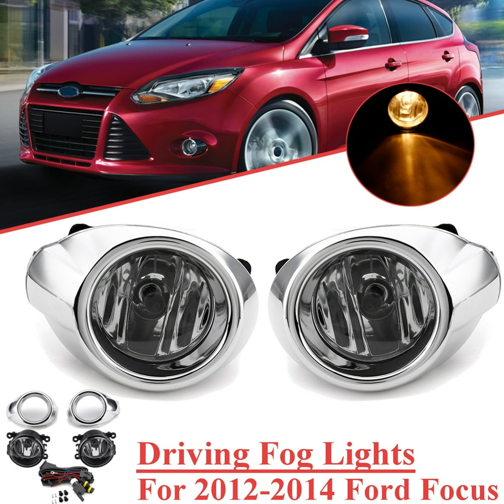 Front Driving Fog Lights with Chrome Covers For Ford Focus 20122014
