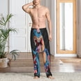 thumbnail image 6 of Lsque Blue Dinosaur Print Men's Pajama Pants, Lounge Pant - Comfortable Home Wear,Elastic Waistband, Stylish Design-Large, 6 of 9