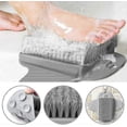 thumbnail image 1 of Foot Brush Shower 35 * 23cm Feet Shower Brush Foot Care Gray Shower Foot Scrubber With Suction Cups, 1 of 5