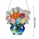 thumbnail image 3 of Adorno colgante de ventana de acrílico teñido con forma de huevo de Pascua | Adorno atrapasol estilo cristal marino | Decoración rústica para el hogar y el jardín, ideal para ventanas, 3 of 8