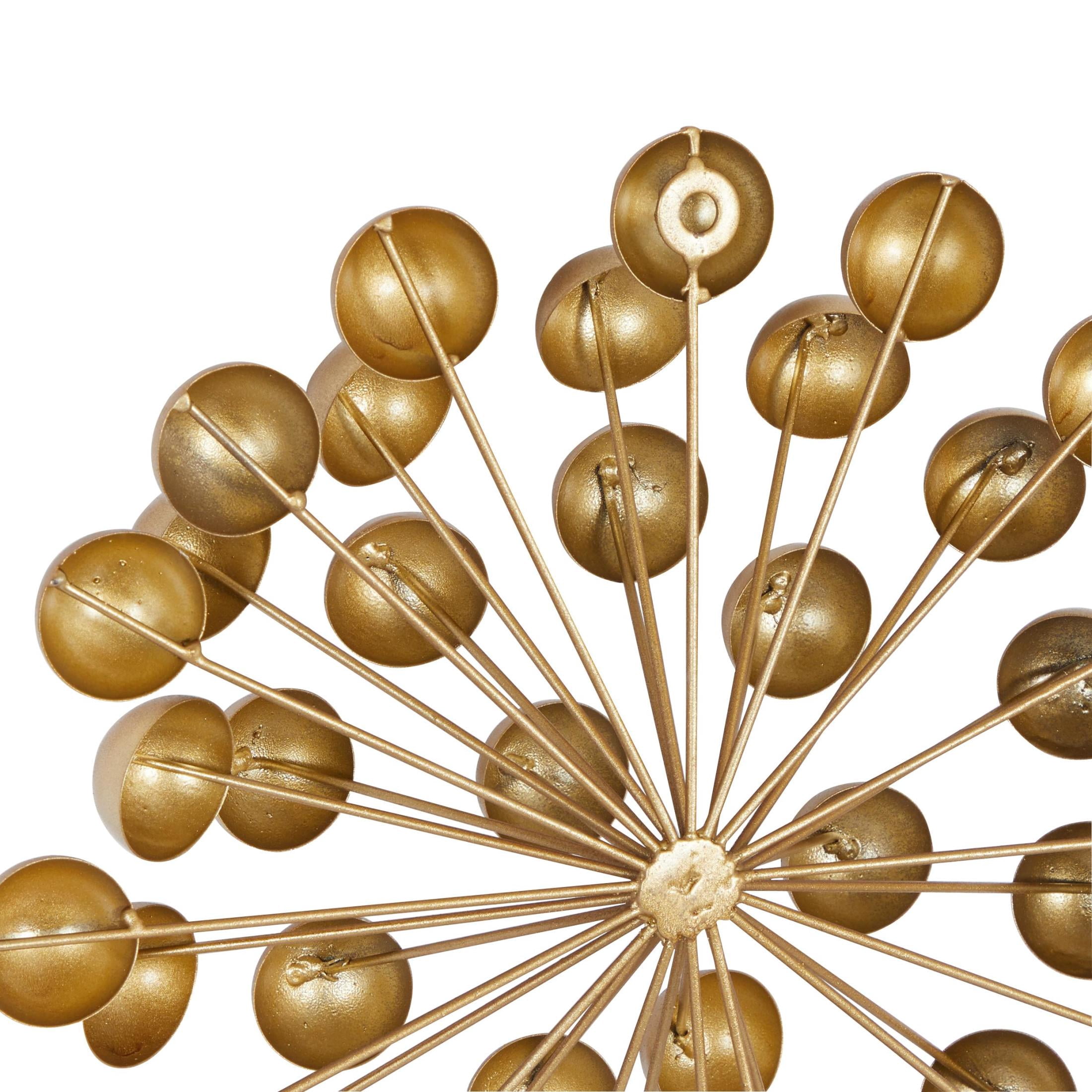 CosmoLiving by Cosmopolitan Gold Metal Starburst Wall Decor with Orb Details