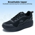 thumbnail image 4 of NRNHI Men's Walking Shoes with Arch Support Plantar Fasciitis Sneakers Tennis Shoes for Gym Workout Black Size 8, 4 of 5