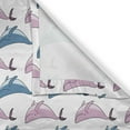 thumbnail image 5 of Ambesonne Whale Grommet Curtain, Swimming Happy Fish Sea, 50" x 120", Blue Lilac and White, 5 of 6