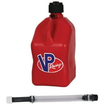 VP Racing Fuels 3512   3044B 5 Gallon Square Red Racing Utility Jug w/ 14 Inch Deluxe Filler Hose