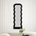 thumbnail image 4 of Mainstays Wavy Floor Length Stylish Framed Mirror, Has Frame, Black, 20x58in., 4 of 6