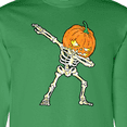 thumbnail image 4 of Inktastic Halloween Dabbing Great Pumpkin Skeleton Long Sleeve T-Shirt, 4 of 5