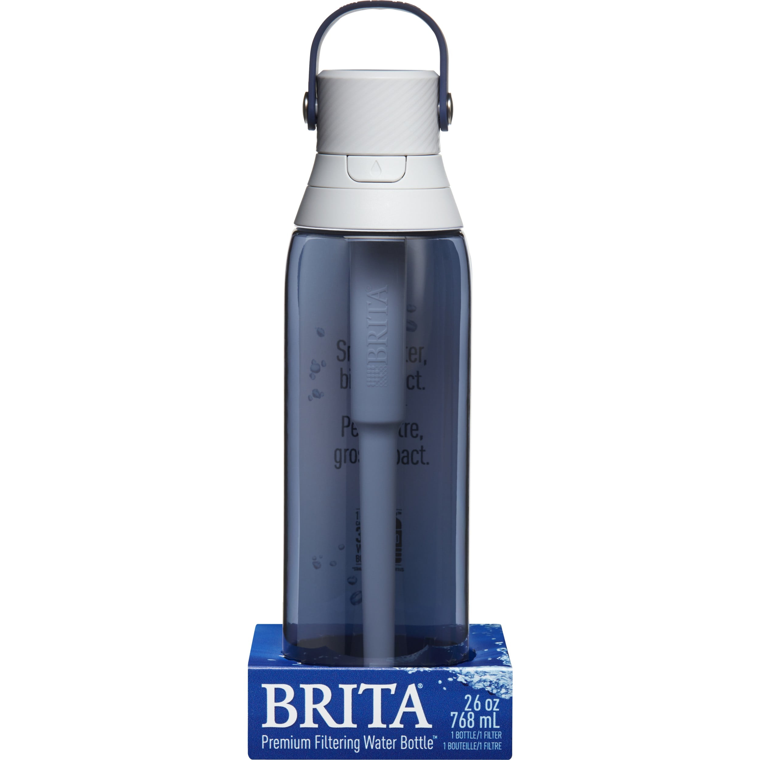Brita Premium 26 oz. Filtering Water Bottle with BPA Free in Sea Glass Blue  6025836519 - The Home Depot